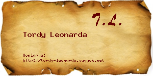 Tordy Leonarda névjegykártya